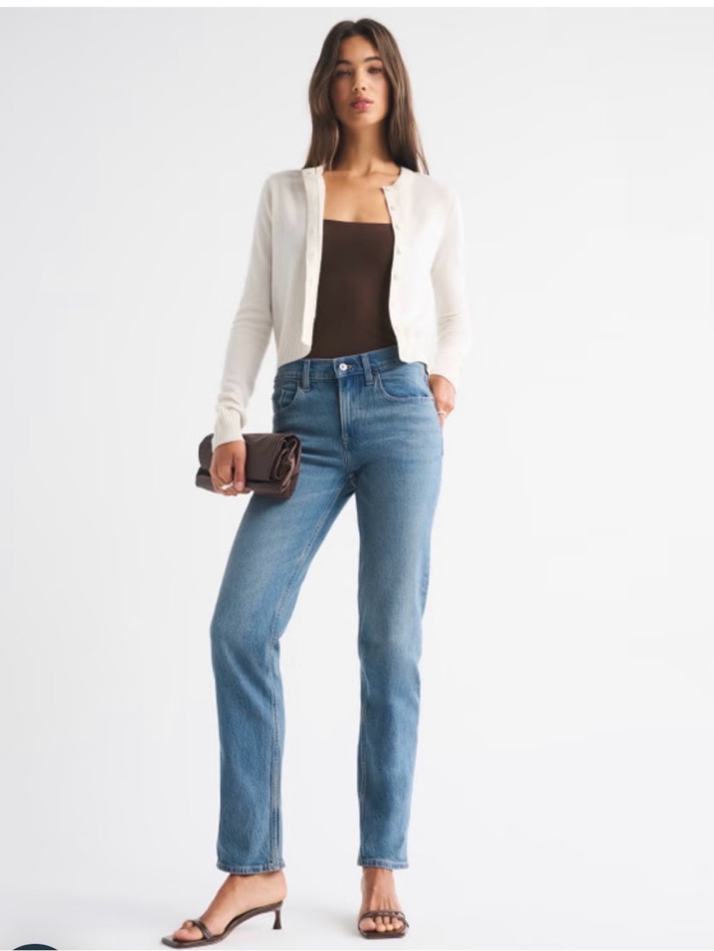 Abercrombie & Fitch Women's Classic Straight-Leg Medium Blue Jeans